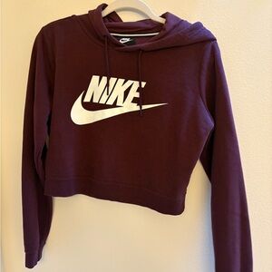 Women size small Nike Maroon Cropped Hoodie